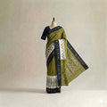 Olive Heritage Ikat Cotton Saree